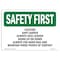 Signmission OSHA Sign, Ship Ladder Always Face Ladder Going, 14in X 10in Aluminum, 10" W, 14" L, Landscape OS-SF-A-1014-L-10564 - alternate 1
